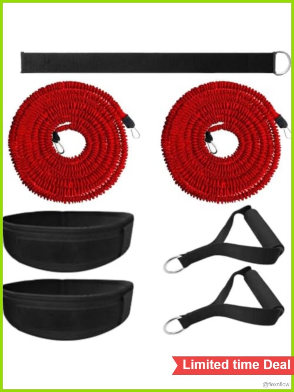 80lb Speed and Agility Training Resistance Bands with Waist Belts